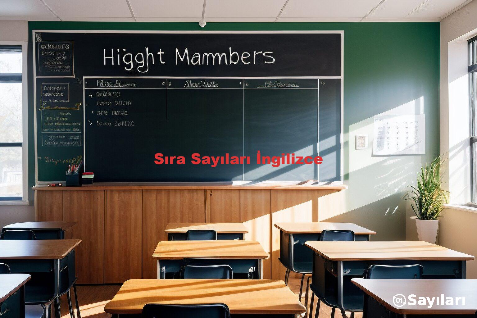 Sıra Sayıları İngilizce