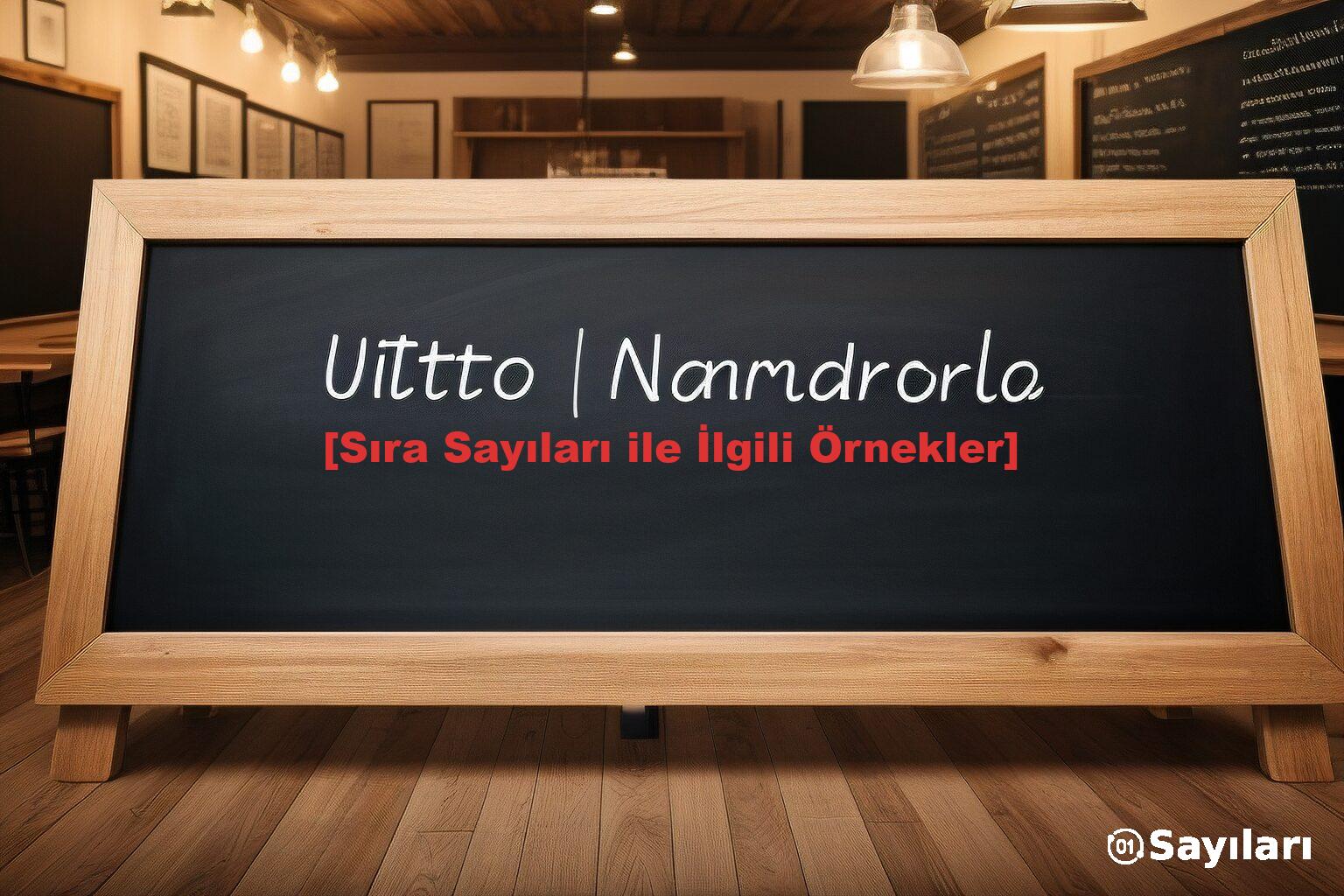 [Sıra Sayıları ile İlgili Örnekler]