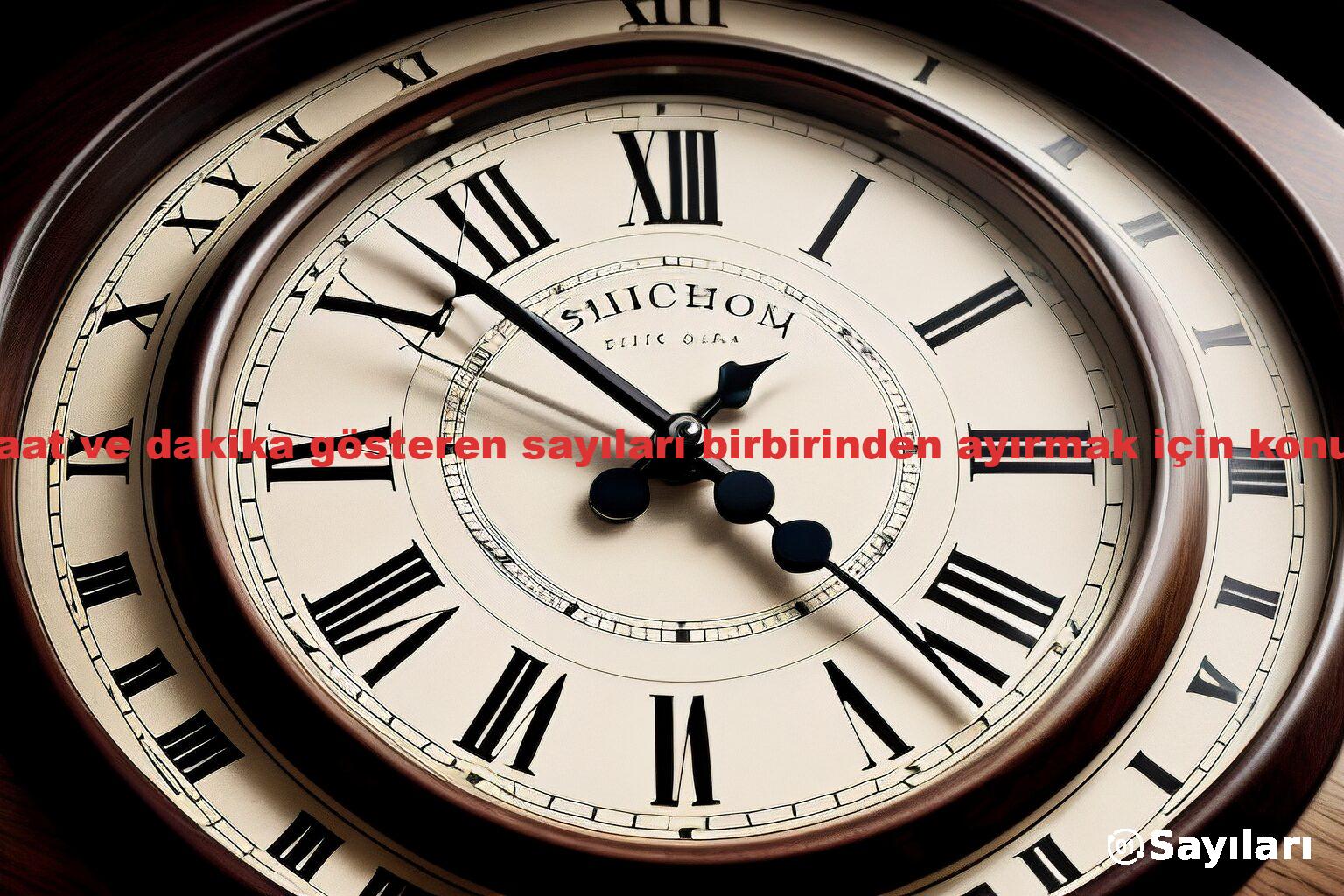 saat ve dakika gösteren sayıları birbirinden ayırmak için konur