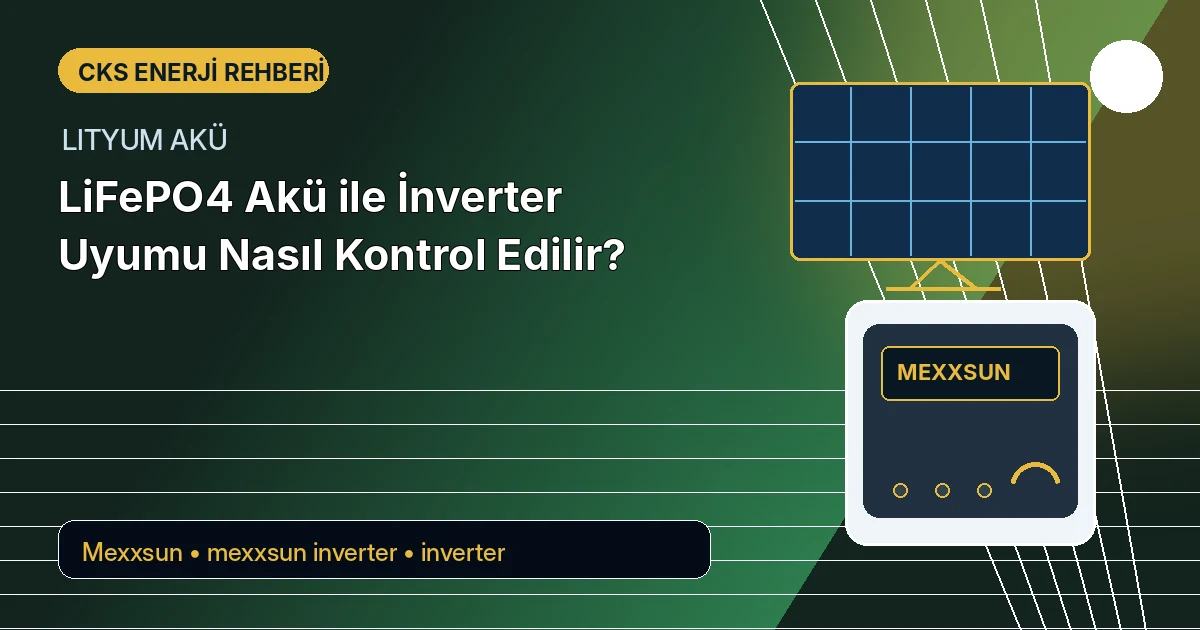 LiFePO4 Akü ile İnverter Uyumu Nasıl Kontrol Edilir?