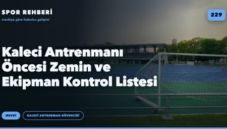 Kaleci Antrenmanı Öncesi Zemin ve Ekipman Kontrol Listesi